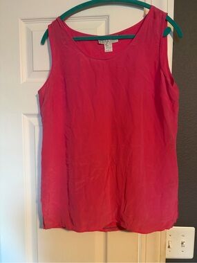 Diane Von Furstenberg Sleeveless Hot Pink Silk Camisole 100% Silk